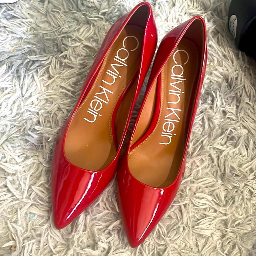 Red Calvin Klein Heels